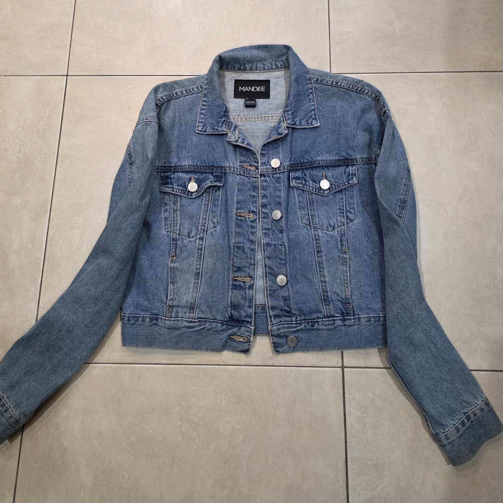 mandee Light Denim Jean Jacket in Blue